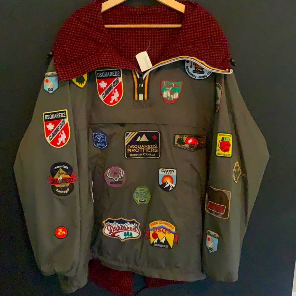 DSquared K-Way Reversible Patches and Plaid Jacket